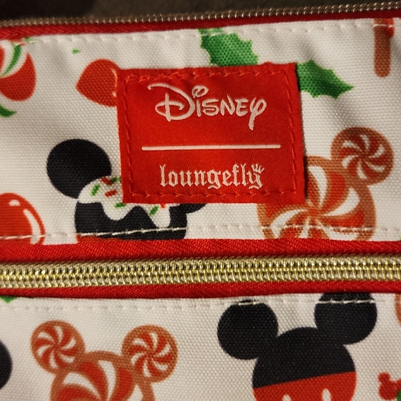 LOUNGEFLY Disney Mickey Mouse  Holiday Treats Passport Crossbody Bag - Picture 4 of 7